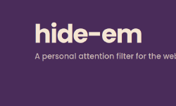 Featured image of post hide-em: A personal attention filter for the web